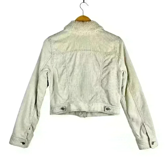 American Eagle  Corduroy Jacket Size M (fits S) Sherpa Collar Cuffs Southwestern - Picture 2 of 16